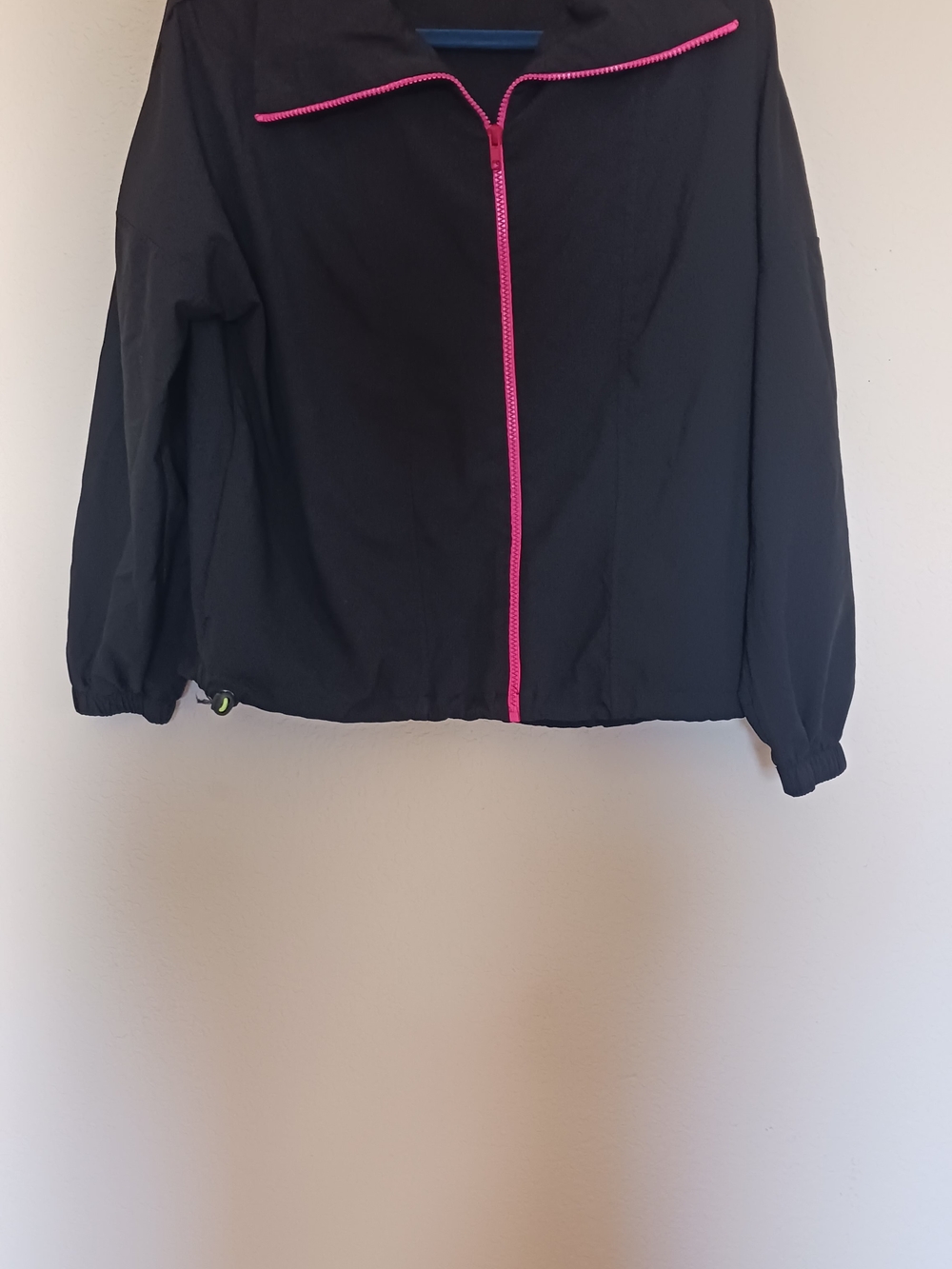 Terez Black Jacket with Hot Pink Zipper